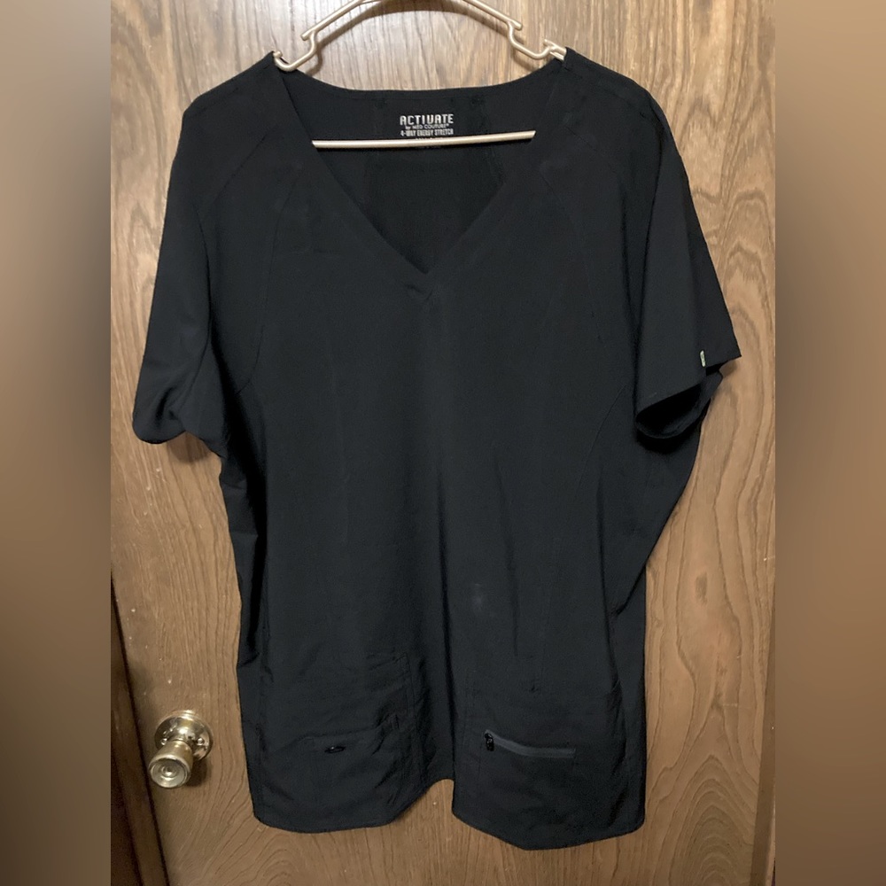 NWOT Black nurses uniform top